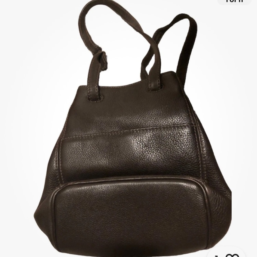 Coach Vintage Bucket Bag Drawstring Dark Brown Pebble Leather I 4923 EXC